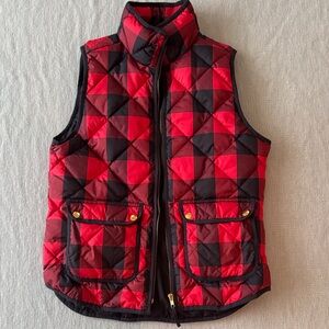 J. Crew Red and Black Vest